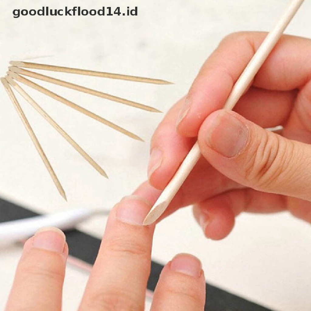 [OOID] 10pcs nail wood stick sticks cuticle pusher remover manicure pedicure care ID