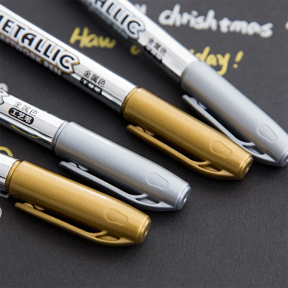 Silver/Gold Marker Pen DIY Album Journal Scrapbook Card Drawing Marker Stationery Office School Supplies