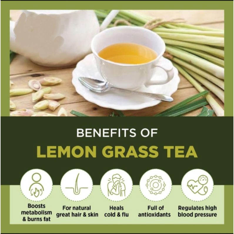 LEMONGRASS TEA : TEH SERAI ISI 30 TEA BAG (PURE 100% ORGANIC)