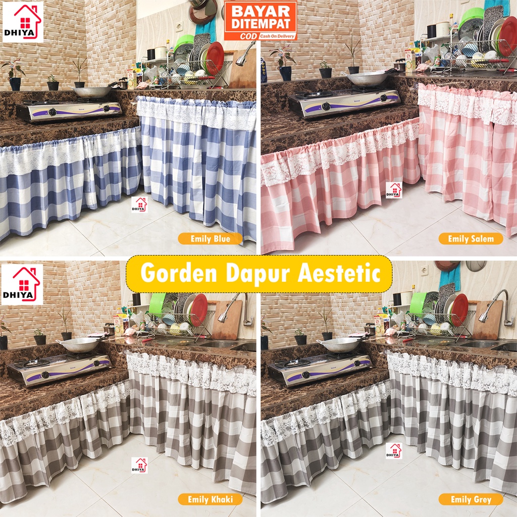 Gorden Kolong Dapur Estetik Premium