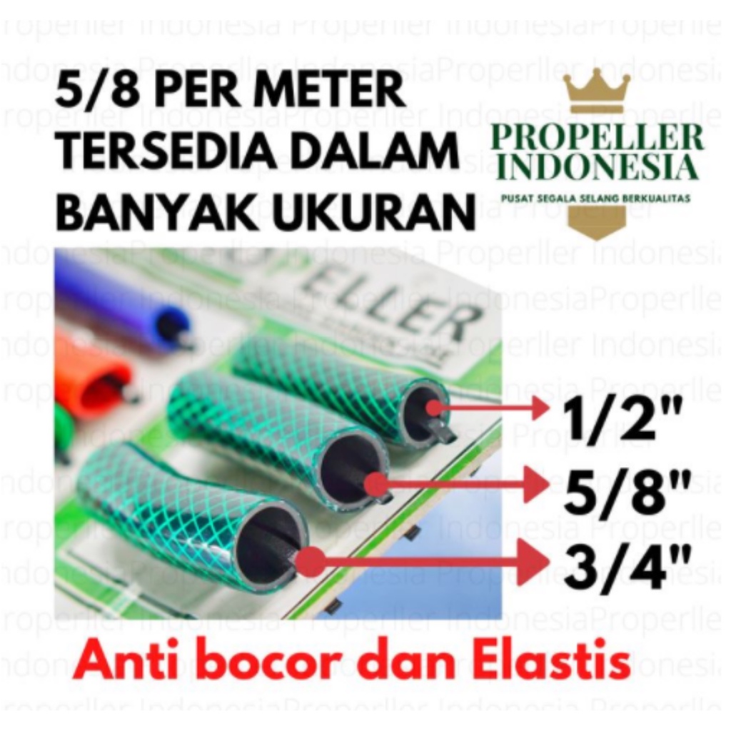 Selang Air PERMETER 5/8 Benang Hijau/Selang Air Taman/Slang Air Tanaman/ Selang Air Elastis