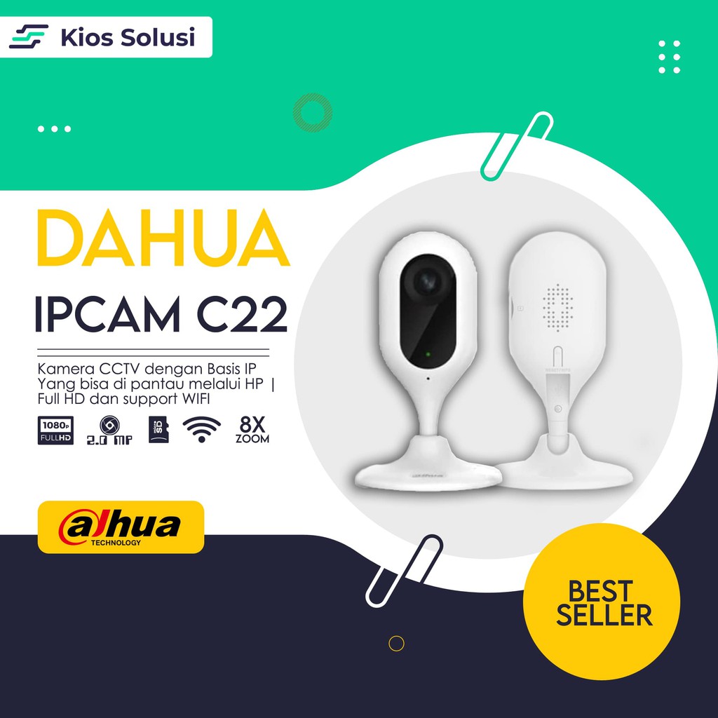 Kamera CCTV WIFI Dahua C22 | babycam 1080P HD | IP Camera Original