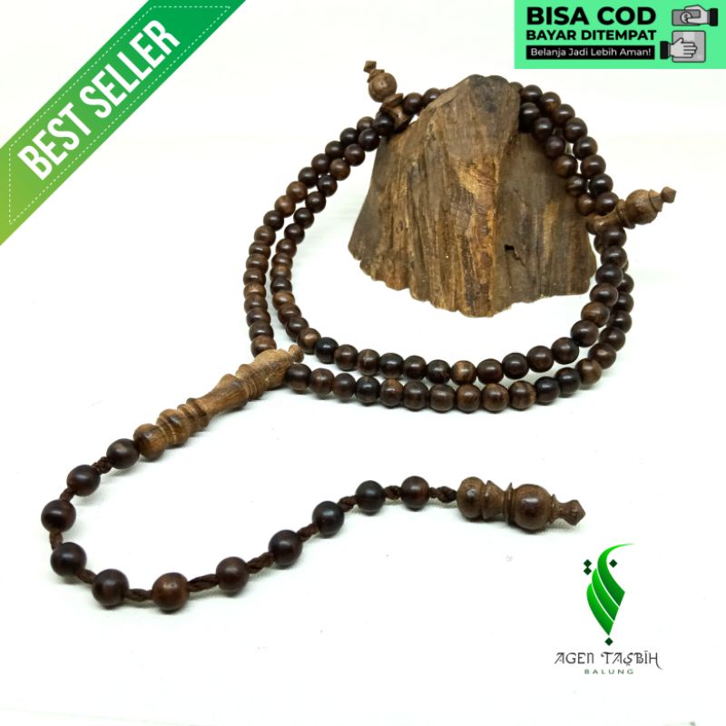 Tasbih Kayu Kalimasada Size 6 &amp; 8mm, Asli Kayu Langka Bertuah Nusantara