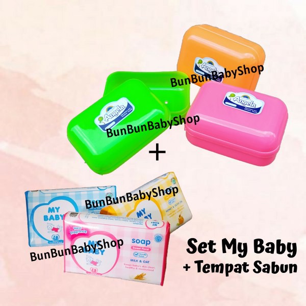 Set MY BABY Sabun Bayi Tempat Box Perlengkapan Mandi Lahir Murah Peralatan Newborn Bunbunbabyshop