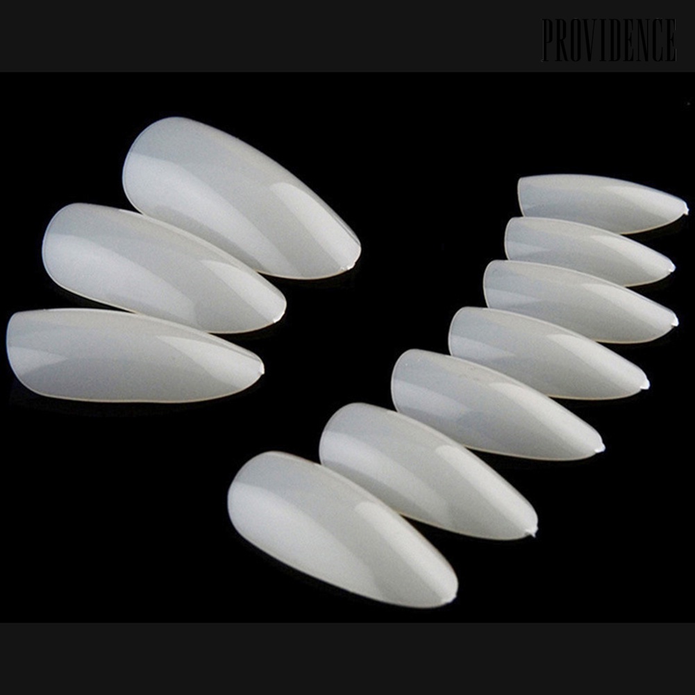 Providence 500Pcs Oval Shape Fake Nail Art Tips Full Cover Faux Fingernails Manicure Decor