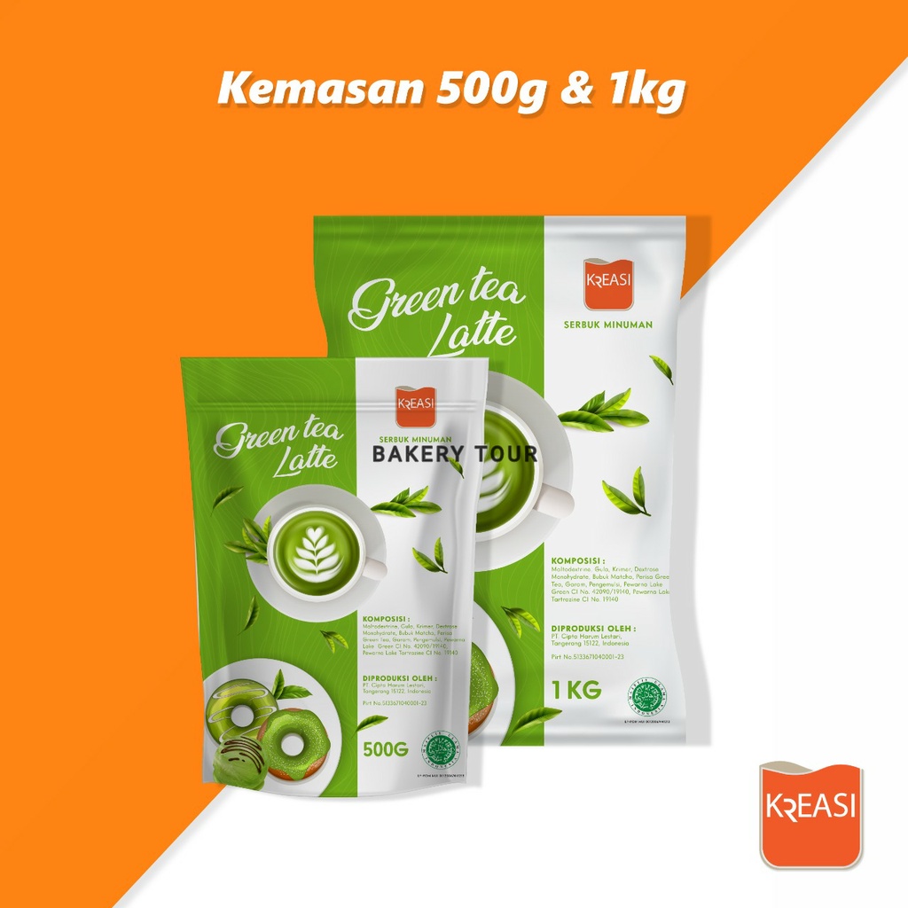 

Grosir Bubuk Minuman Buble Boba / Drink Powder Green tea Latte Late KREASI