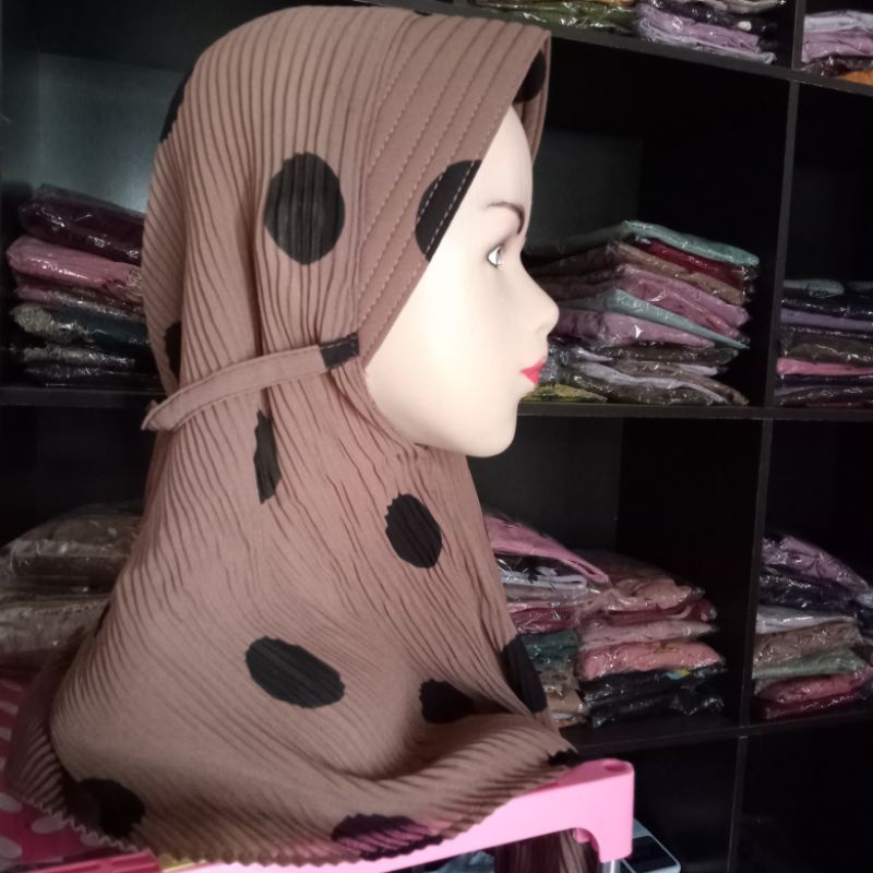 JILBAB INSTAN ANAK PLISKET "PET POLKA PLISKET" ORI AL FASYA COLLECTION