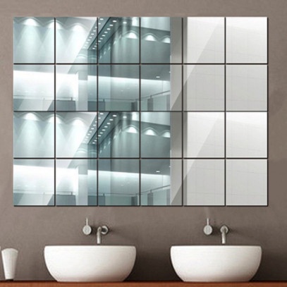 Cermin Stiker Dinding Sticker Kaca Film Wall Wallpaper Mirror