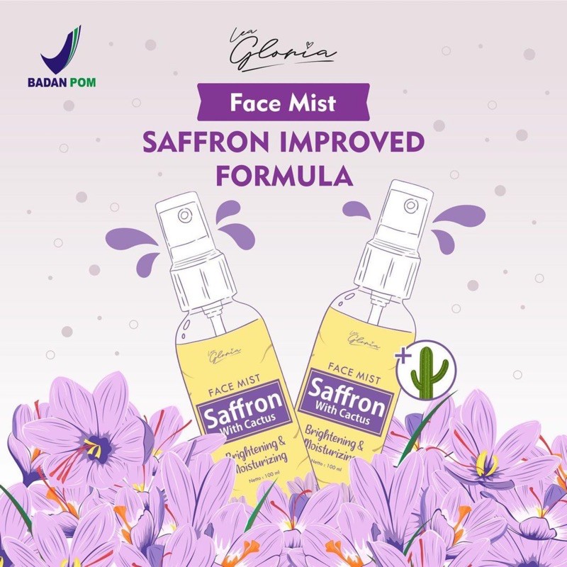 NEW FORMULA LEA GLORIA BPOM TONER SAFFRON | BUNGA SAFRON IRAN  |Bunga Safron Grade A terbaik IRAN