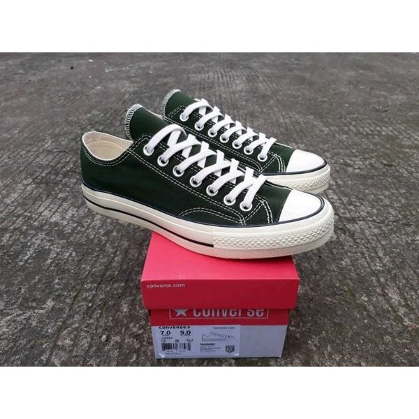 (TERMURAH) Sepatu Converse All Star 70s Low Grade ORI Hijau Army BNIB Sneakers Pria Sepatu Sekolah
