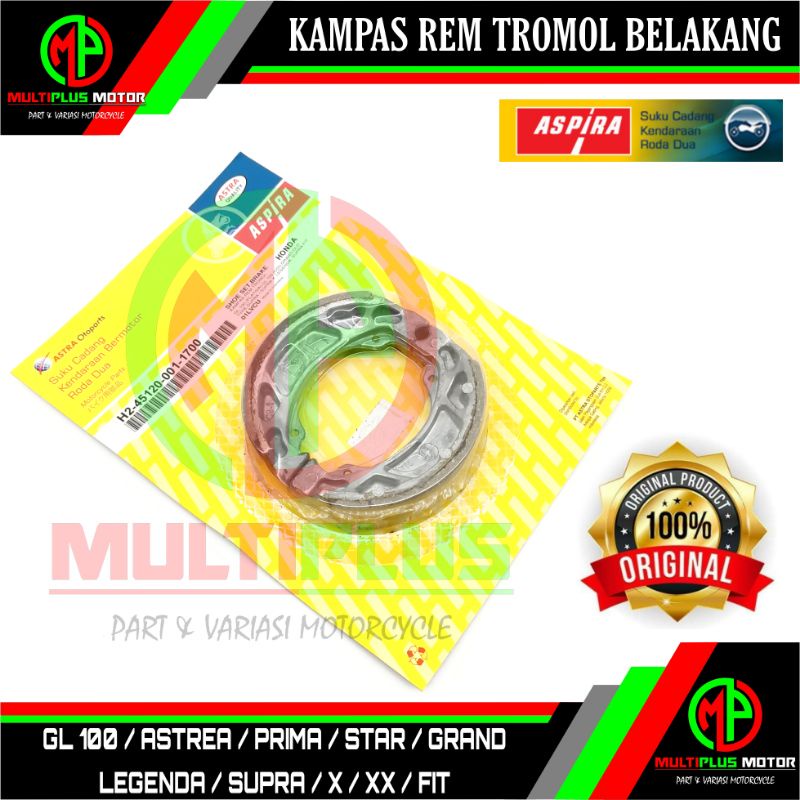 Kampas rem tromol belakang ASPIRA ASTREA,STAR,PRIMA,C 700,ASTREA 800