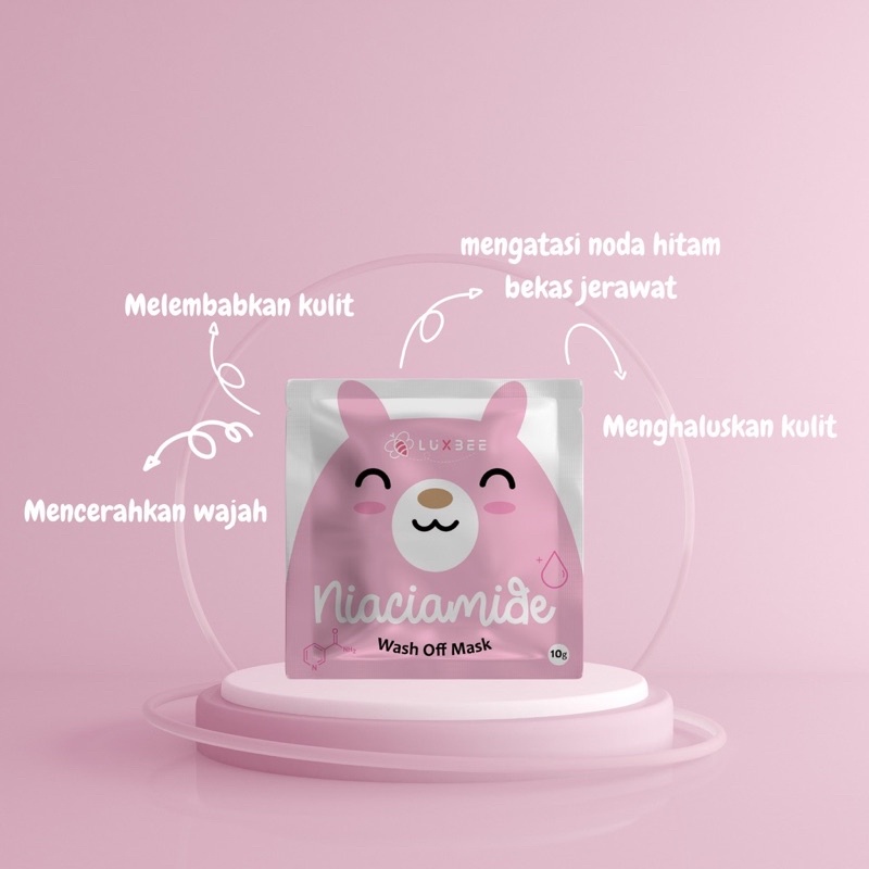 MASKER WAJAH WASH OFF BY LUXBEE 10 GR ORIGINAL / BPOM