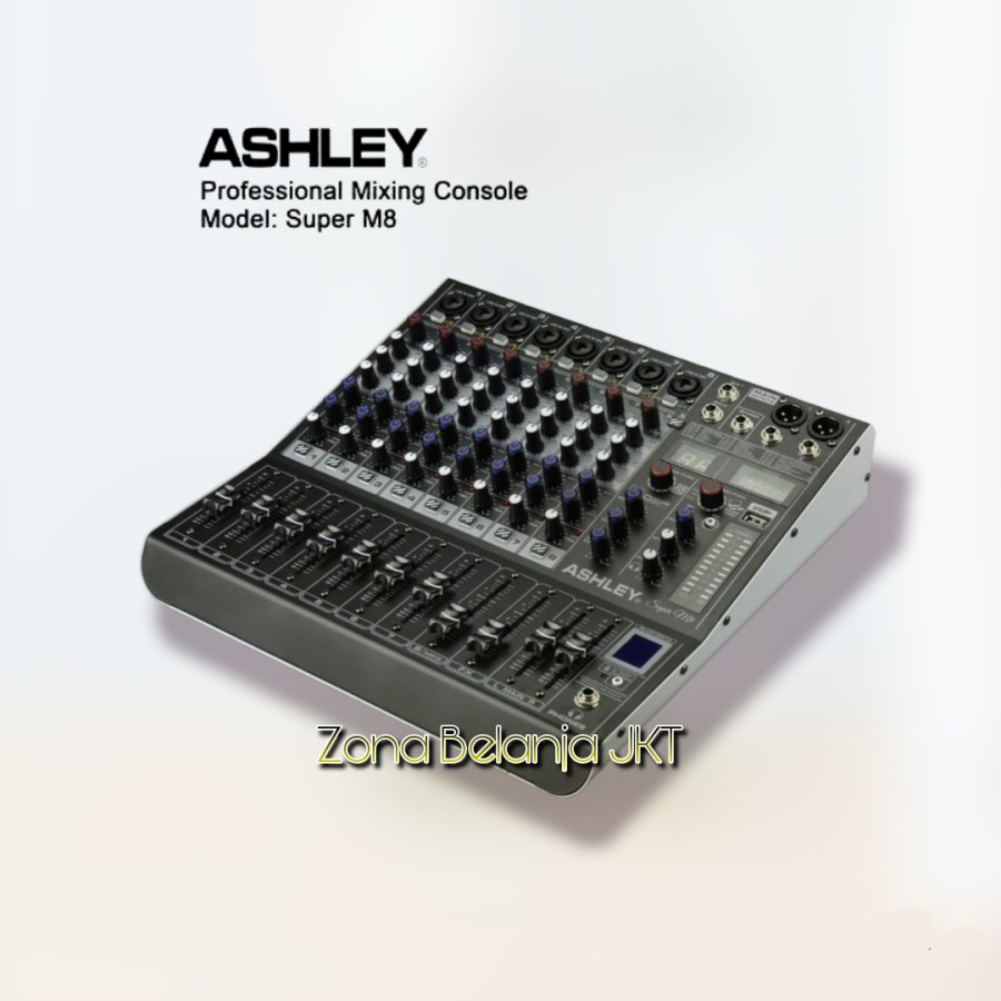 Mixer Audio ASHLEY SUPER M8 8 Channel USB Bluetooth Original