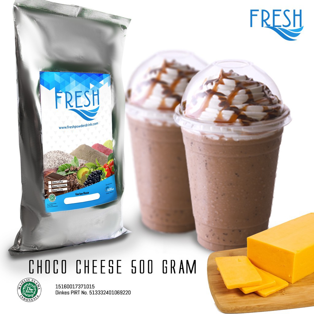 

BUBUK MINUMAN COKELAT RASA CHOCO CHEESE FRESH POWDER DRINK 500 GRAM