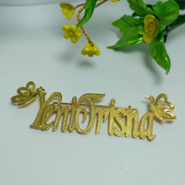 BROS NAMA CUSTOM GOLD/SILVER 24k ANTI KARAT-Seperti Yeni Trisna