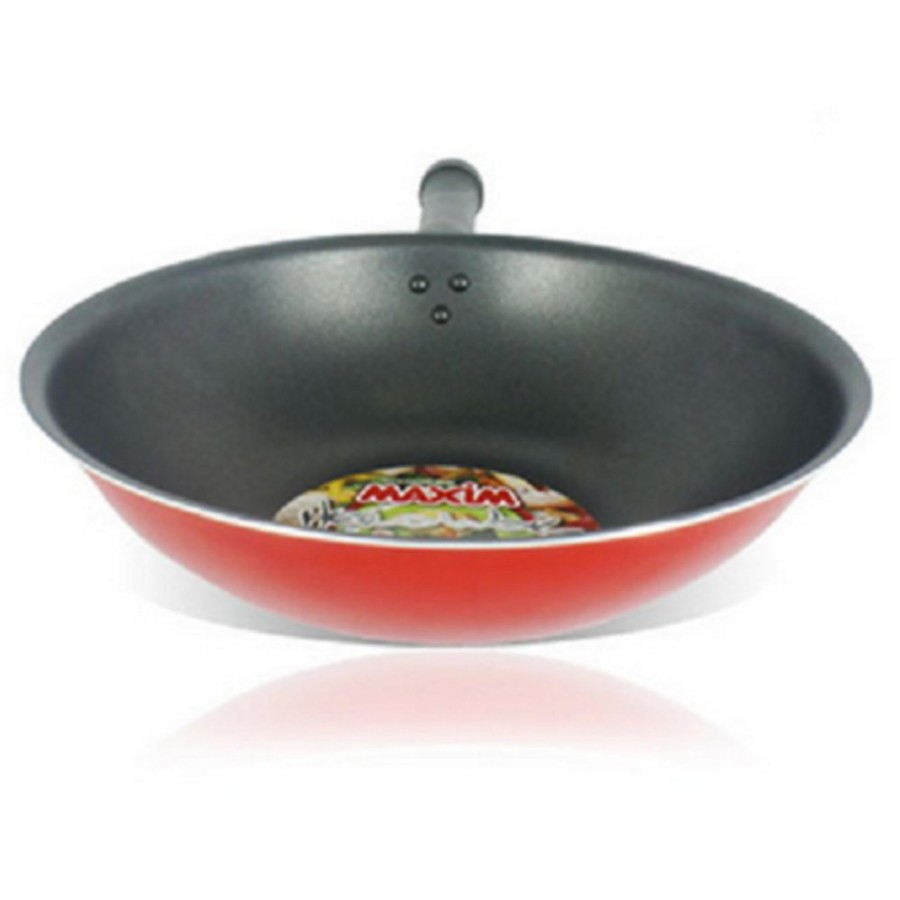 MAXIM Kuali Masak HEROWOK 28 cm WOK – Wajan Teflon Anti Lengket 28 cm