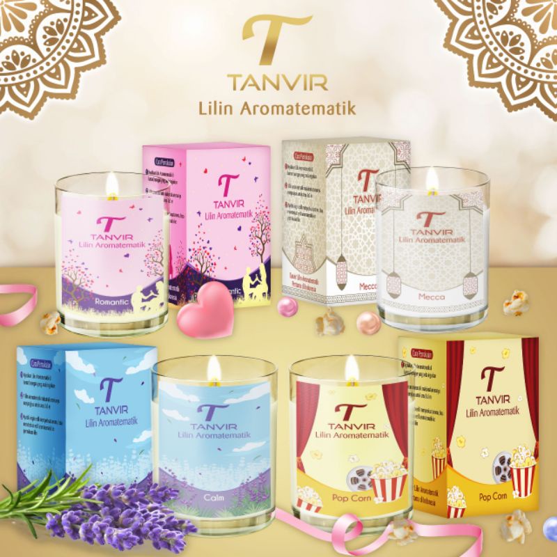 Tanvir lilin aromaterapi aesthetic 60gram souvenir lilin wangi candle