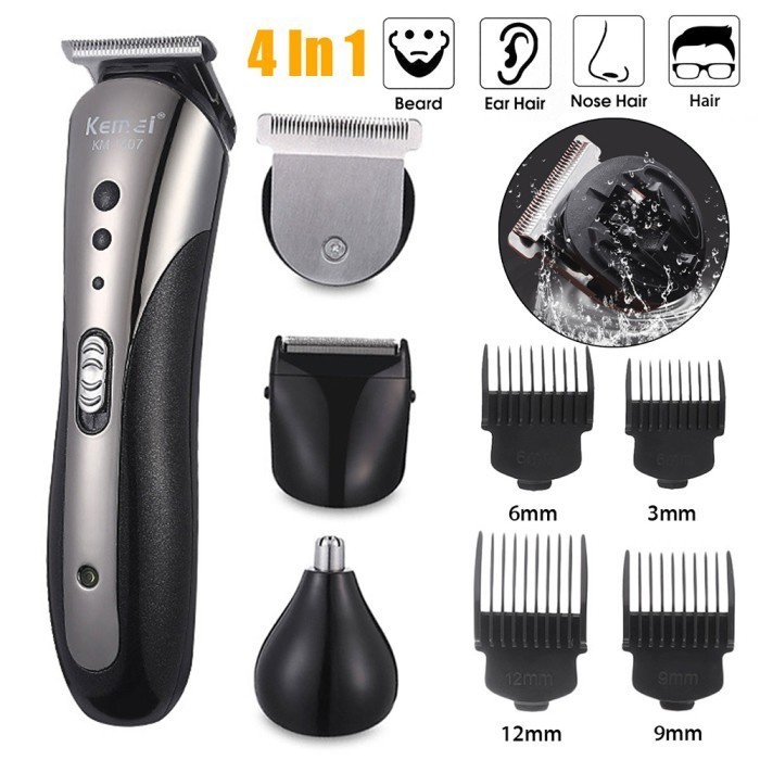 Alat Cukur Elektrik Hair Trimmer Shaver Kemei Bisa Cas Rechargeable