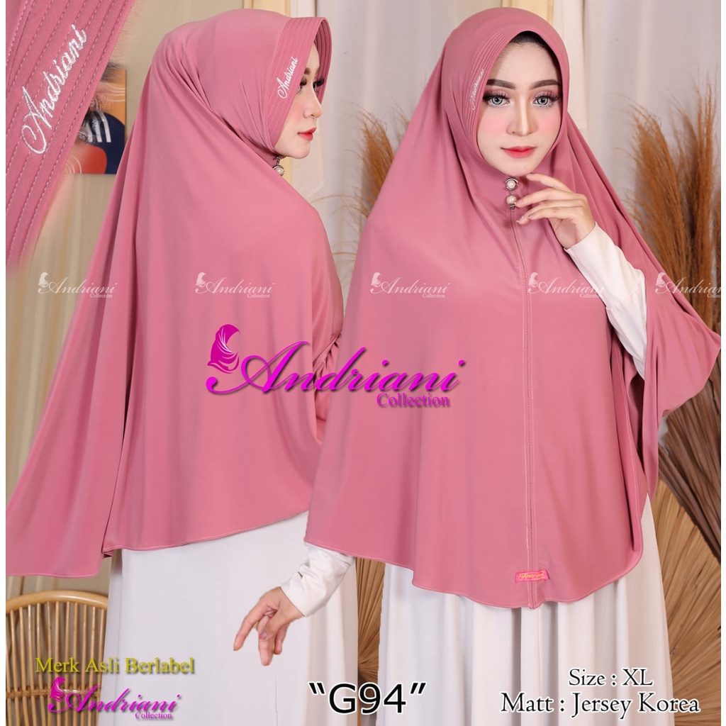 Daily hijab instan andriani polos jersey korea XL.G94