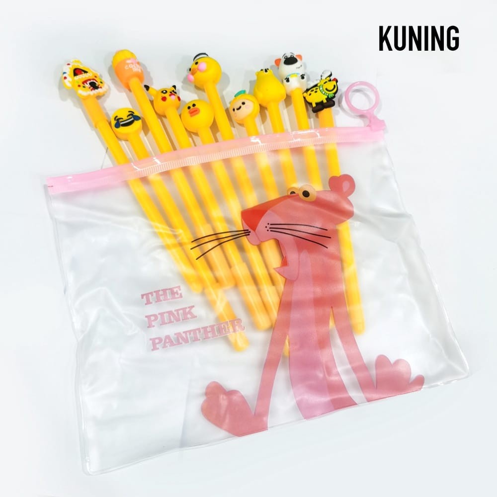 

MBELLASHOP (10POUCH 1KG) PULPEN UNIK LUCU ISI 10PC MB 196 - EMOTICON UNICORN - KARAKTER WARNA WARNI.