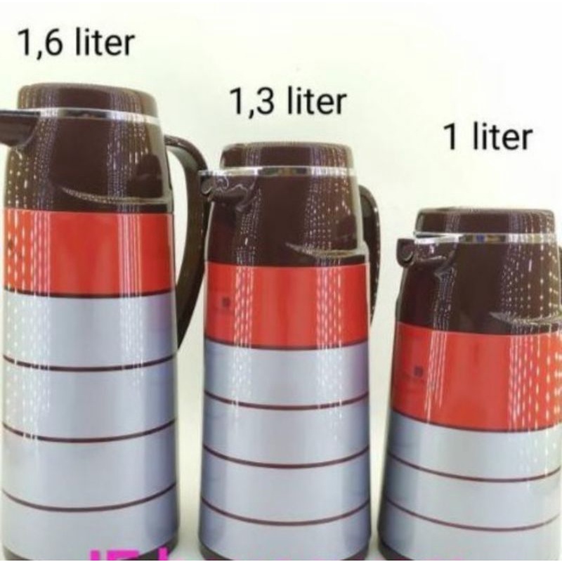 termos delvonta vacuum jug pc warna / termos air panas  1liter, 1.3liter, 1.6liter