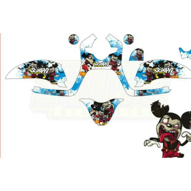 Decal scoopy fi new ZOMBIE DORAEMON