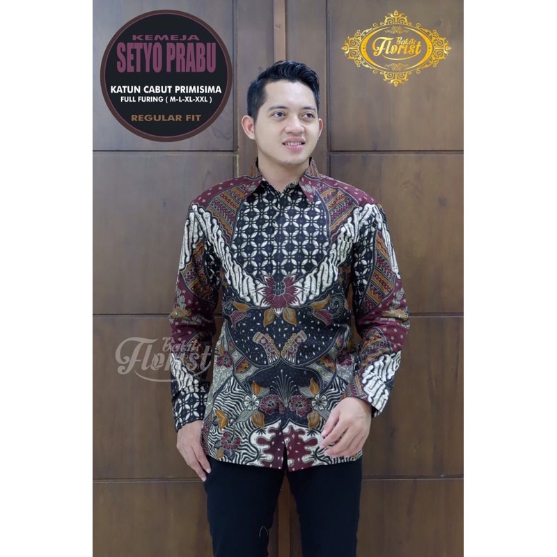 KEMEJA BATIK SETYO PRABU FULL FURING KATUN HALUS PRIMISIMA SIZE M-XXL ASLI SOLO