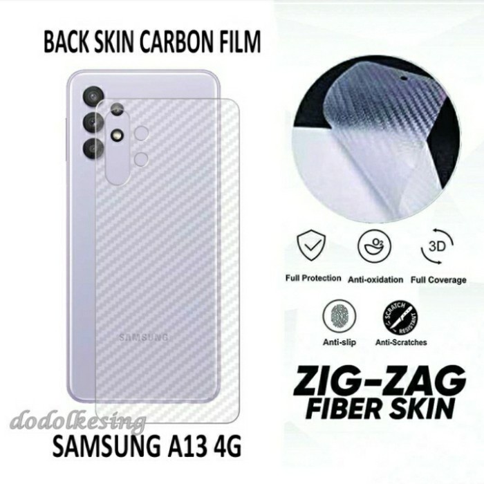 SKIN CARBON SAMSUNG A13 LTE A13 4G - ANTI GORES BELAKANG SAMSUNG A13