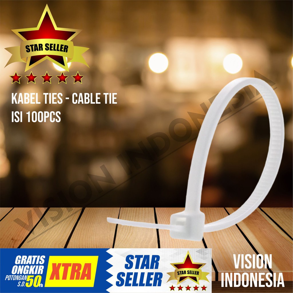 

KABEL TIES - CABLE TIE Powel 15/20/25cm Warna Putih / Pack ( Isi 100pcs )