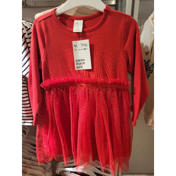 dress tutu bayi/anak perempuan lengan panjang original h&m