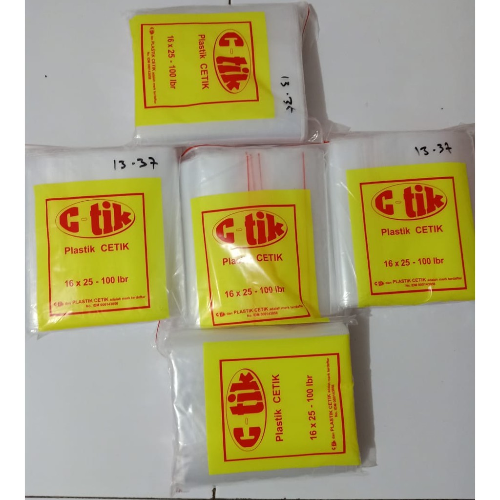 PLASTIK KLIP CETIK 16X25 isi 100pc/pack / plastik ziplock / plastik zipper promo termurah