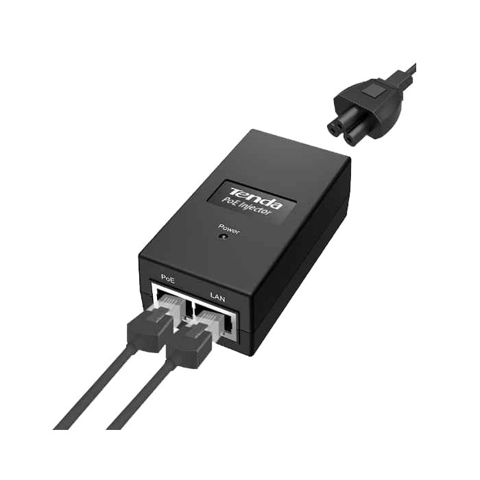 Tenda 100Mbps PoE Injector, Compatible With IEEE 802.3Af - POE15