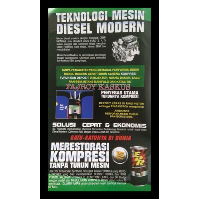 Engine Flush Bg Epr Engine Performance Restoration (Baru & Murah)