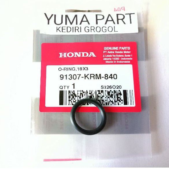 91307KRM840 O Ring Oring 18x3 Tutup Oli Honda Tiger Magapro GL Pro