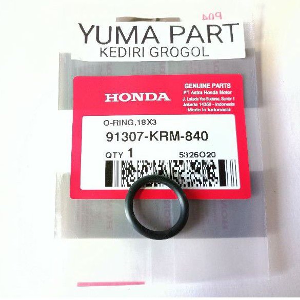 91307KRM840 O Ring Oring 18x3 Tutup Oli Honda Tiger Magapro GL Pro