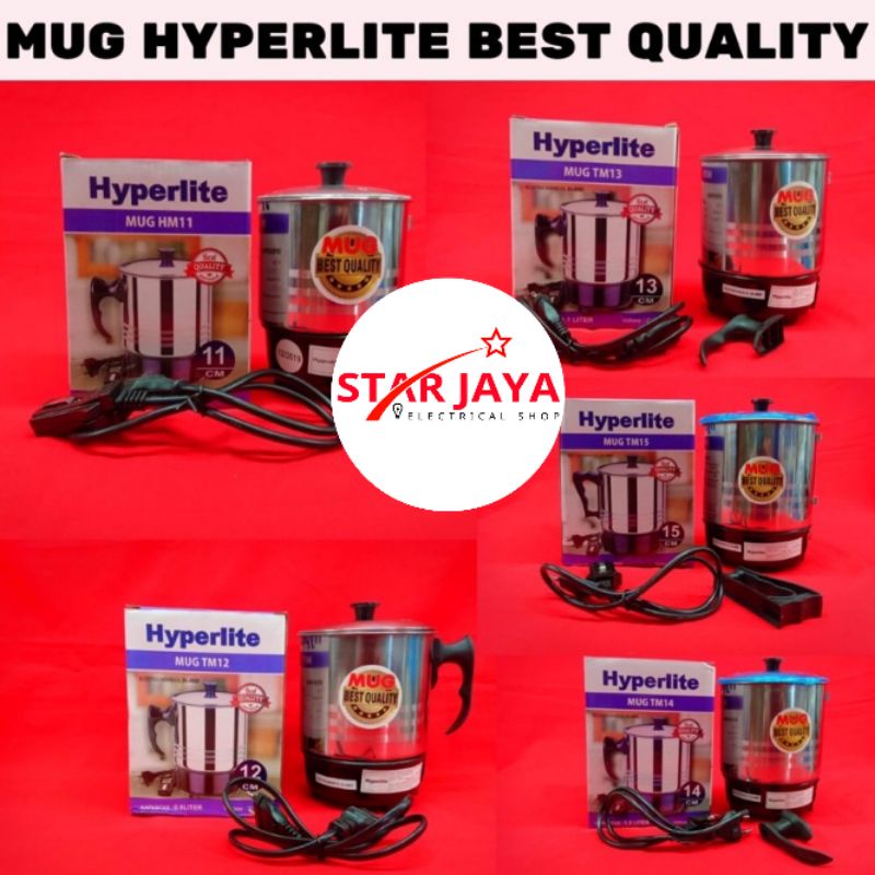 Teko Listrik / Mug Listrik Hyperlite Diameter 11cm 12cm 13cm 14cm 15cm