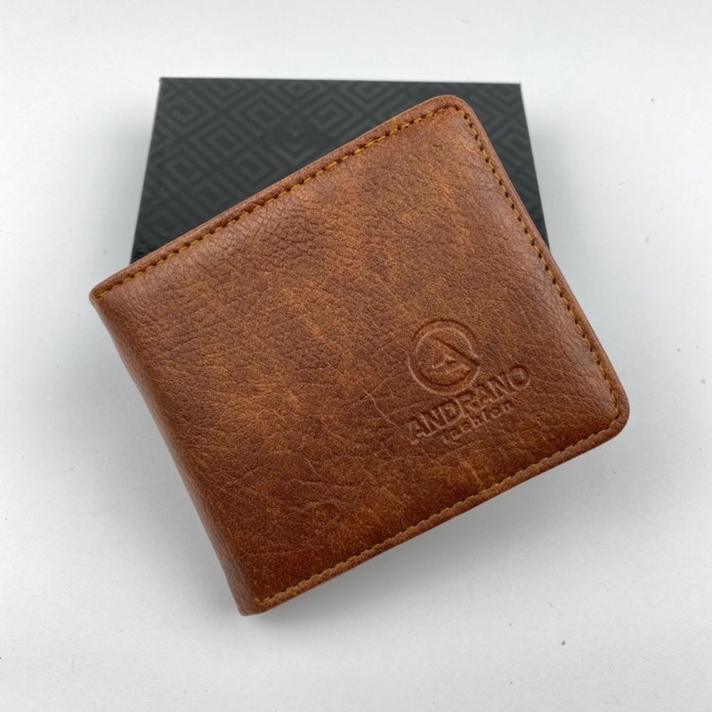 ANDRANO DOMPET PRIA KULIT SINTETIS DOMPET PRIA KOIN DOMPET PRIA PU LEATHER DOMPET LIPAT KULIT PU DOMPET PRIA ADA SLOT KOIN