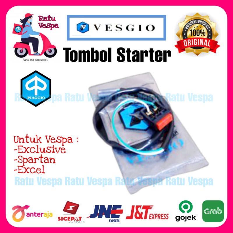 Tombol Switch Starter Vespa Exclusive,Excel VESGIO