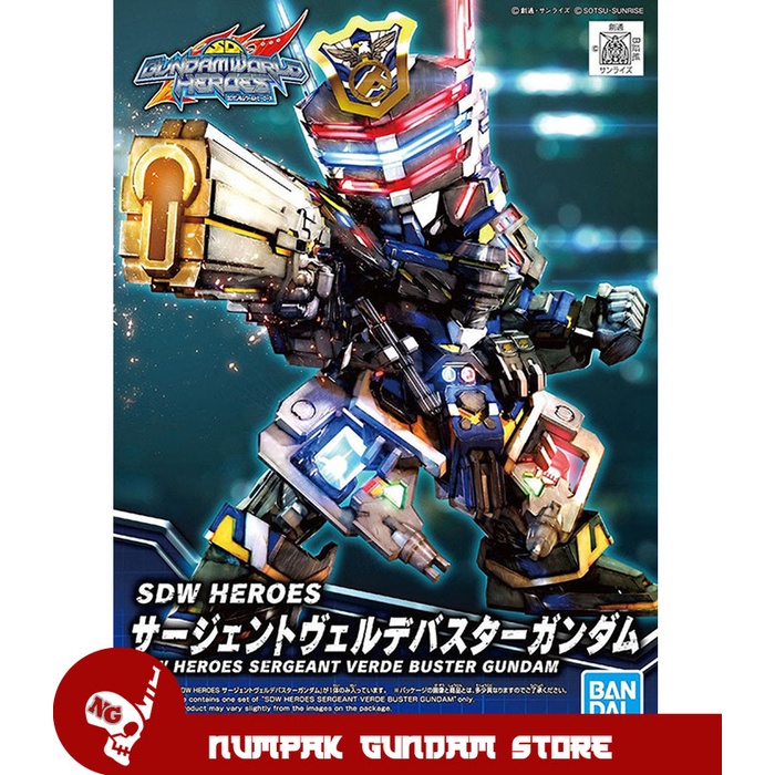 SDW Heroes Sergeant Verde Buster Gundam Bandai SD Gundam