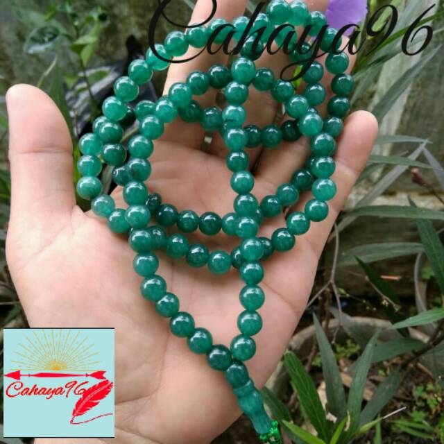 Tasbih Batu Alam Tasbeh Batu Alam hijau Kalimantan