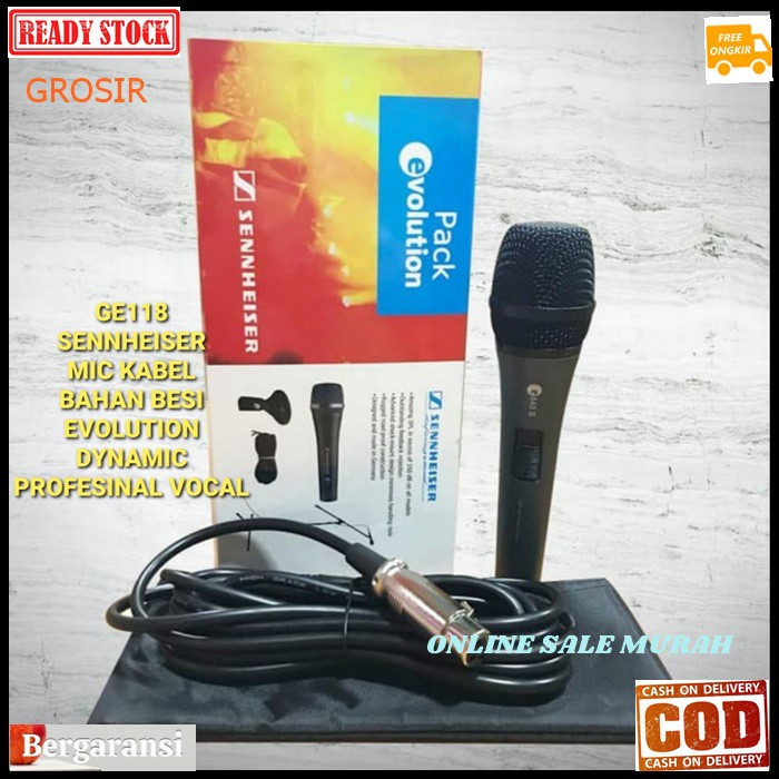 G118 Sennheiser mic kabel legendary Mik cable dynamic Microphone karaoke mikrophone vocal vokal senheizer senheiser audio sound sistem system pengeras suara pro profesional legendaris G118   TERBUAT DARI BESI  BISA SEGALA JENIS ALAT AUDIO  TIDAK MENGGUNAK