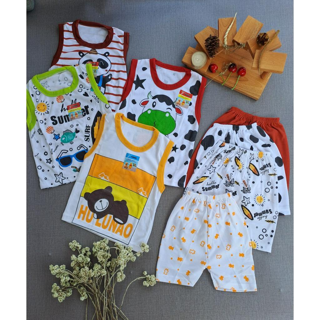 PAKETAN 4 STEL - PAKETAN MELESAT stelan baju bayi laki laki perempuan lucu murah baju anak viral 3-18 bulan (WARNA RANDOM)