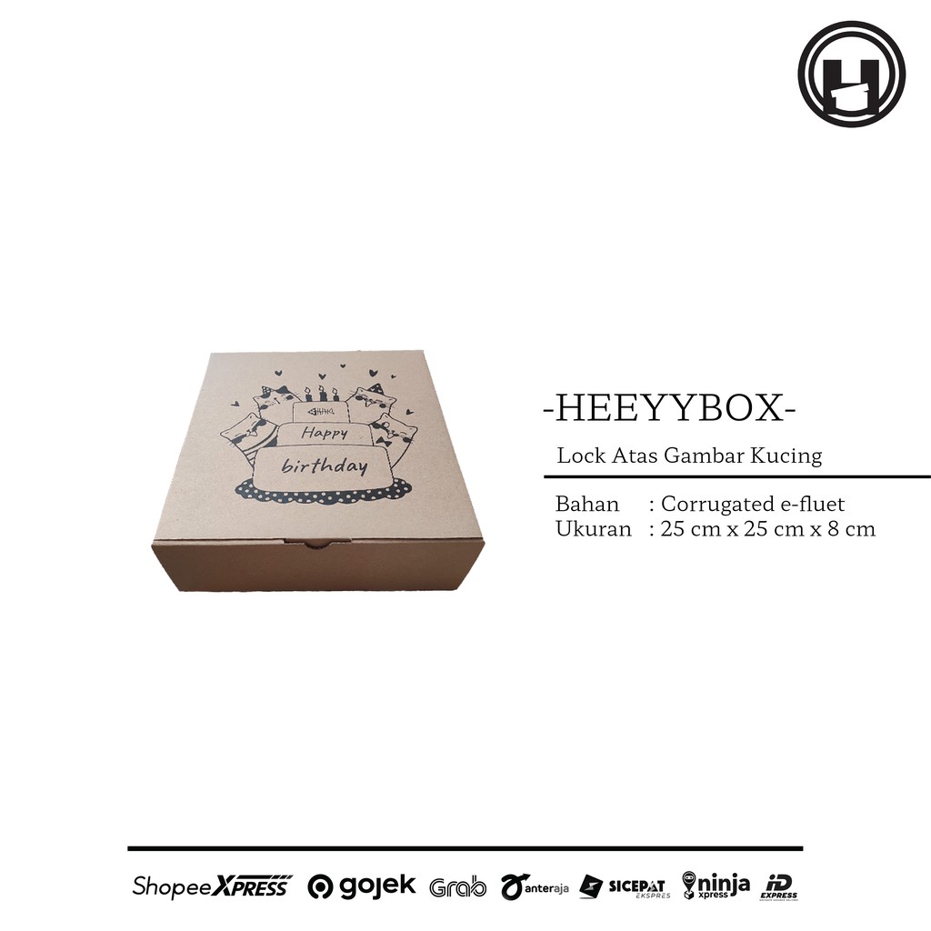 

HEEYYBOX | Corrugated Cute Cat Birthday Box / Kotak Kado Ulang Tahun Kucing.