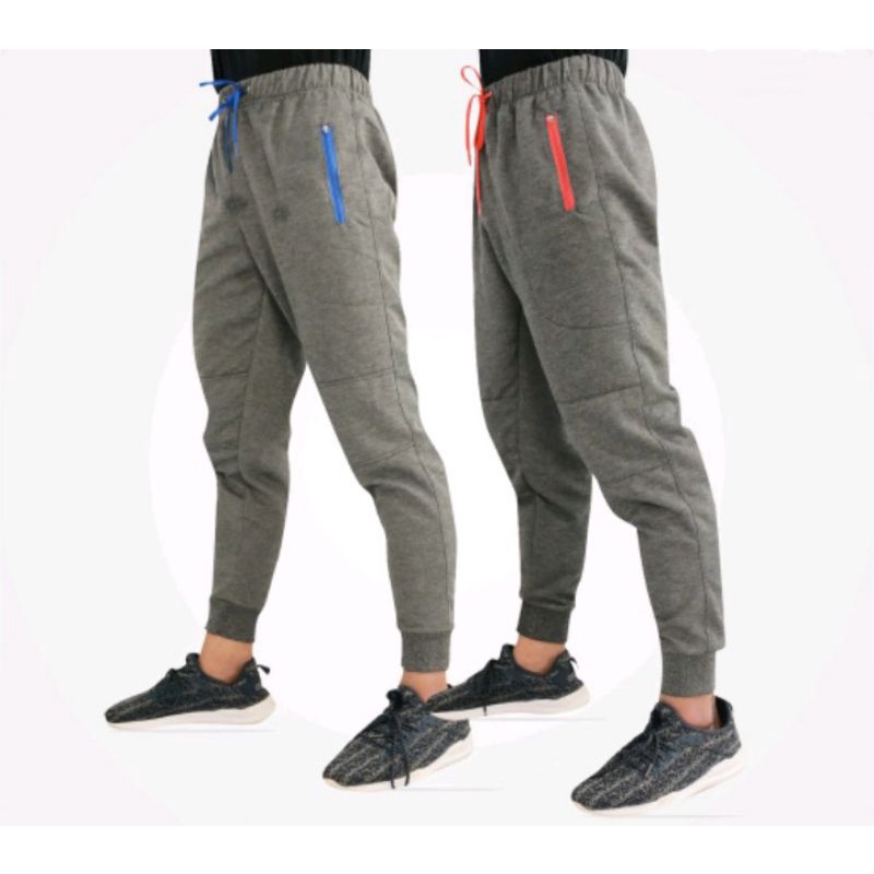 Celana Panjang Jogger Zipper sweatpant Training Celana Sepeda