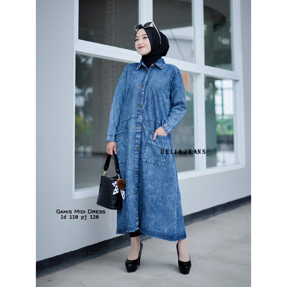 Midi Dress Jeans Delia By wiendalove