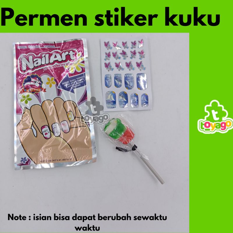 Permen Kuku Nail Art Isi 20 Pcs Grosir Murah ( Aman dan Halal)