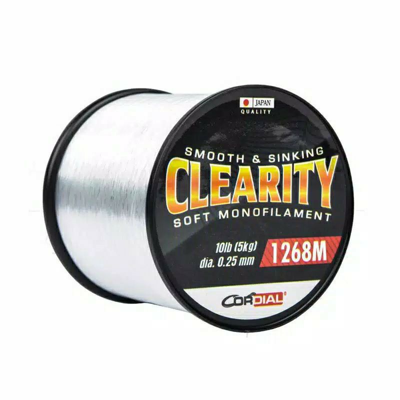 Senar Cordial CLEARITY 1/8Spool | Soft Monofilament | Pilih Ukuran