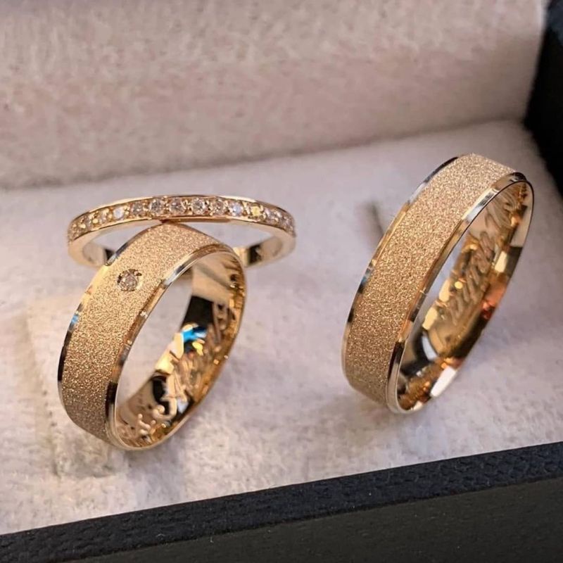 (3pcs) Cincin 3 in 1 Couple Ring 100% TITANIUM