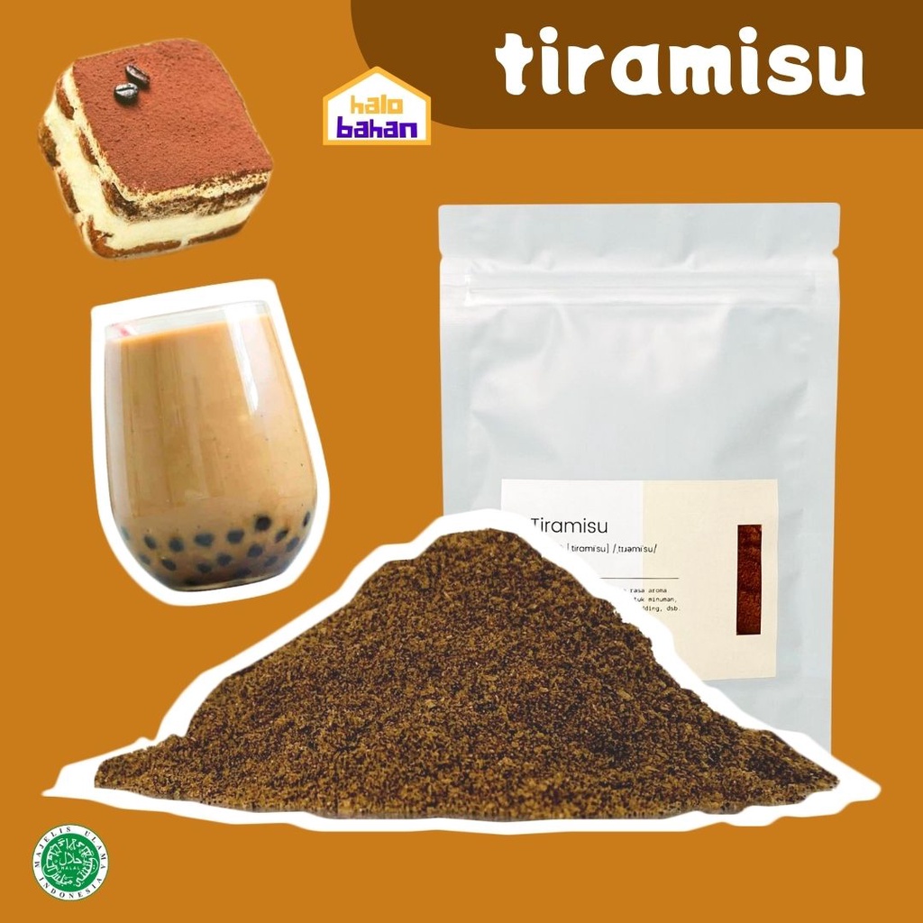 

Tiramisu Flavour / Bubuk Tiramisu - DOSIS PEMAKAIAN SEDIKIT - Halal MUI