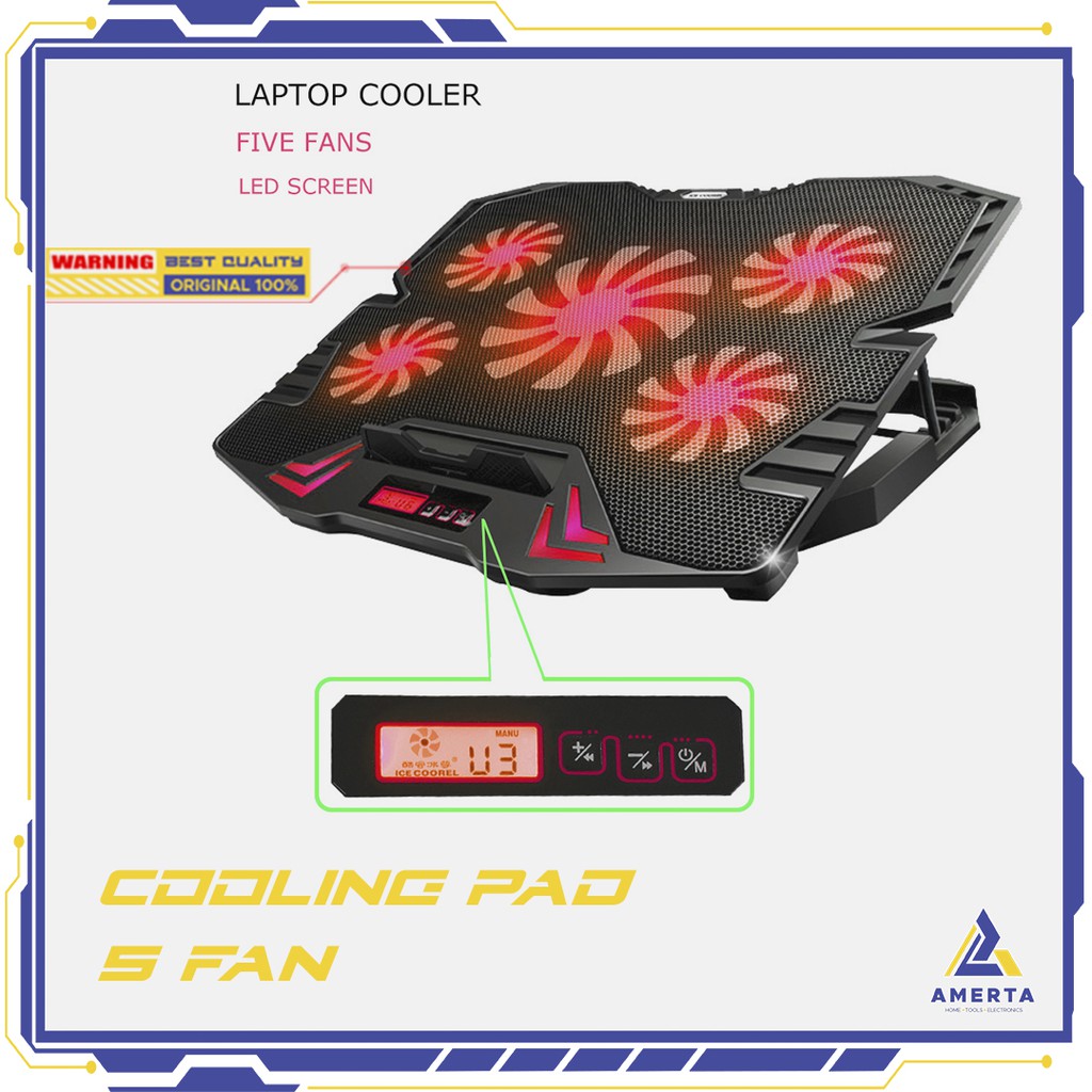 Cooling Pad Laptop 5 Kipas / pendingin laptop